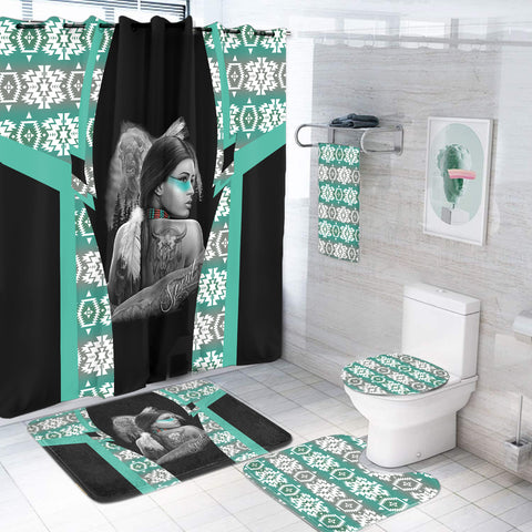 Powwow StoreBS000220 Pattern Native American Bathroom Set