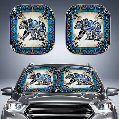 Powwow StoreGBNAT00632 United Tribes Design Native American Auto Sun Shades 2pcs