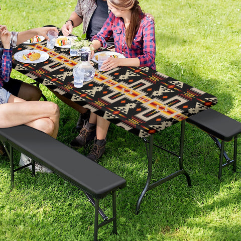 Powwow StoreGBNAT0006201 Tribe Design Native American Picnic Table Cover
