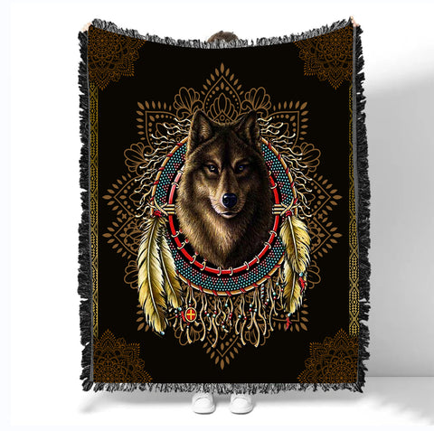 Powwow StoreGBNAT0002002 Pattern Native Woven Blanket