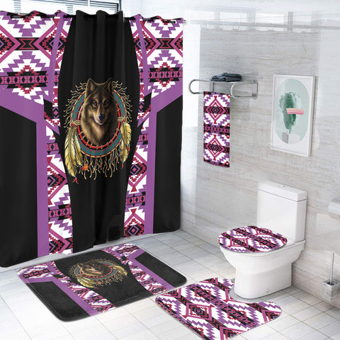 Powwow StoreBS000217 Pattern Native American Bathroom Set