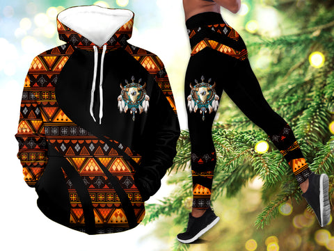 Powwow StoreHLS0011803 Pattern Native 3D Hoodie Legging Set