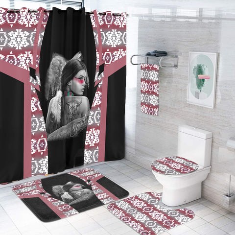 Powwow StoreBS000212 Pattern Native American Bathroom Set