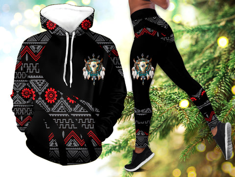 Powwow StoreHLS0011807 Pattern Native 3D Hoodie Legging Set
