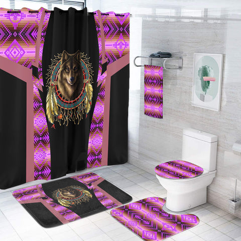 Powwow StoreBS000210 Pattern Native American Bathroom Set