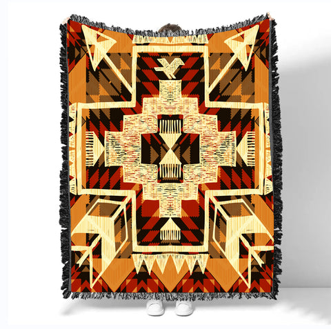 Powwow StoreGBNAT00022 Pattern Native Woven Blanket