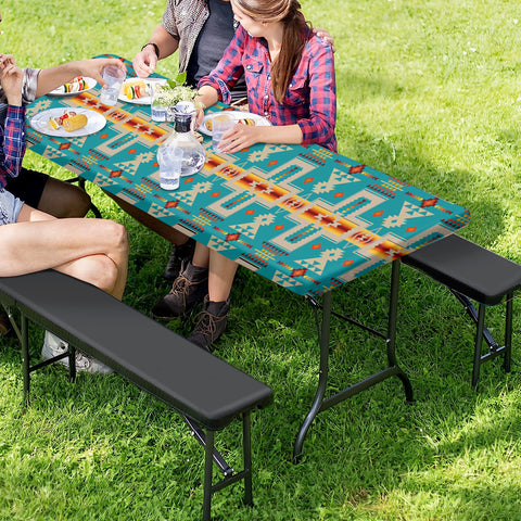 Powwow StoreGBNAT0006205 Tribe Design Native American Picnic Table Cover