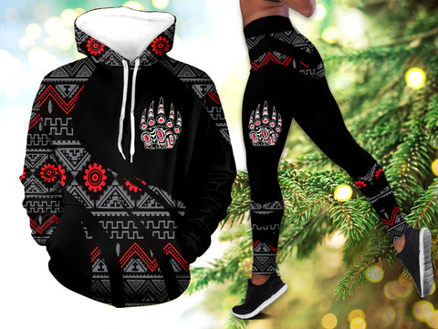 Powwow StoreHLS0011808 Pattern Native 3D Hoodie Legging Set
