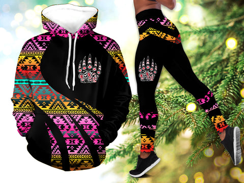 Powwow StoreHLS0011809 Pattern Native 3D Hoodie Legging Set