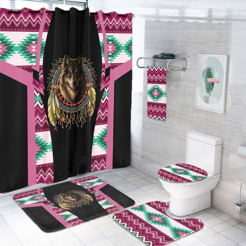 Powwow StoreBS000206 Pattern Native American Bathroom Set