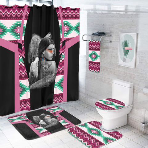 Powwow StoreBS000205 Pattern Native American Bathroom Set