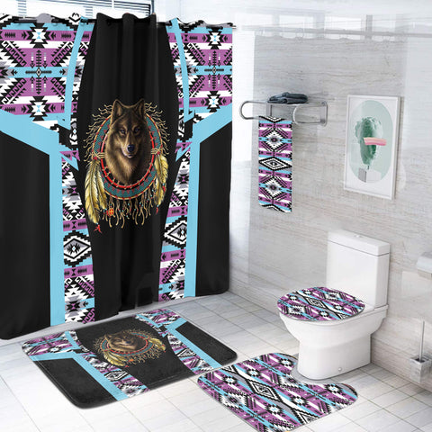 Powwow StoreBS000202 Pattern Native American Bathroom Set