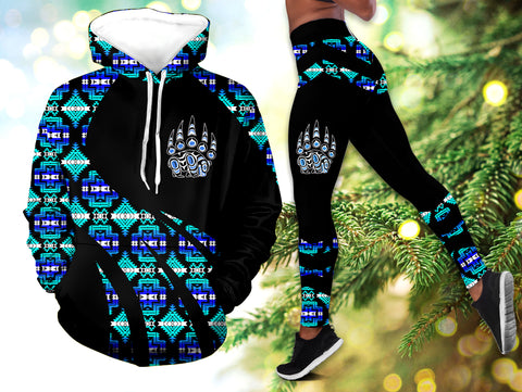 Powwow StoreHLS0011816 Pattern Native 3D Hoodie Legging Set