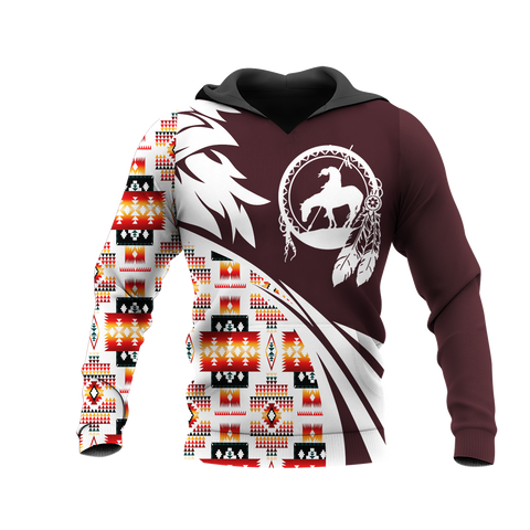 Powwow StoreHD0012336 Pattern Native Pride 3D Hoodie