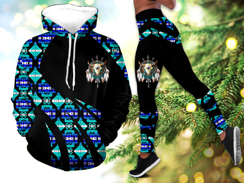 Powwow StoreHLS0011817 Pattern Native 3D Hoodie Legging Set