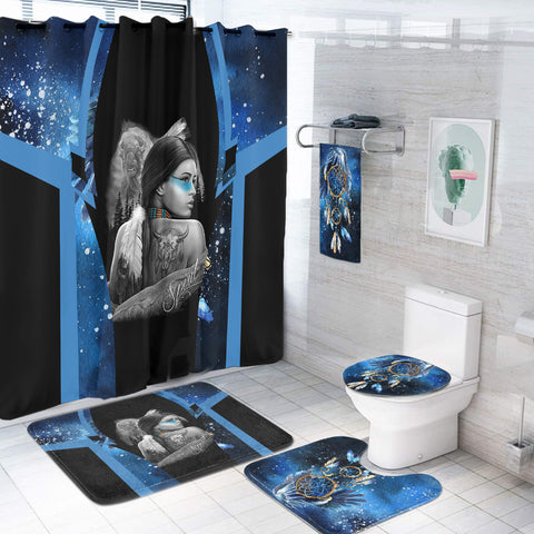 Powwow StoreBS000200 Pattern Native American Bathroom Set