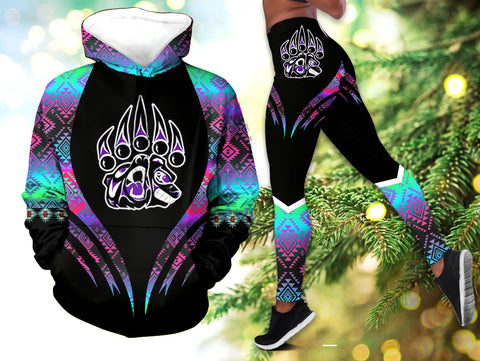 Powwow StoreHLS0011820 Pattern Native 3D Hoodie Legging Set