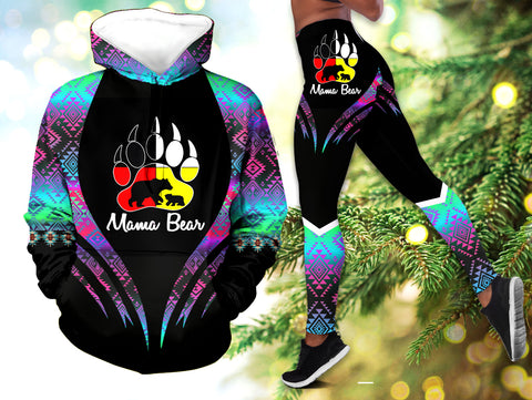 Powwow StoreHLS0011822 Pattern Native 3D Hoodie Legging Set