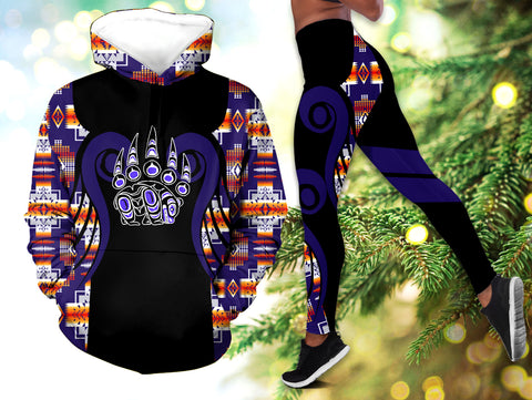 Powwow StoreHLS0012096 Pattern Native 3D Hoodie Legging Set