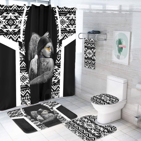 Powwow StoreBS000198 Pattern Native American Bathroom Set