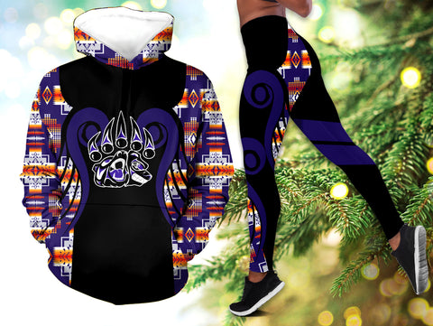 Powwow StoreHLS0012097 Pattern Native 3D Hoodie Legging Set