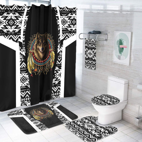 Powwow StoreBS000197 Pattern Native American Bathroom Set