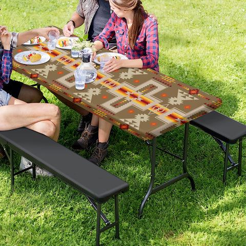 Powwow StoreGBNAT0006210 Tribe Design Native American Picnic Table Cover
