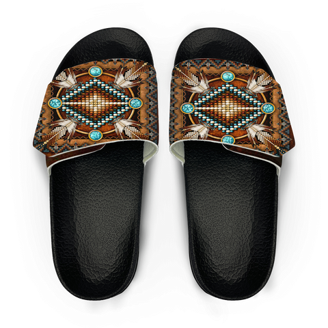Powwow StoreGBNAT0002304 Pattern Native American Magic Sticker Slippers
