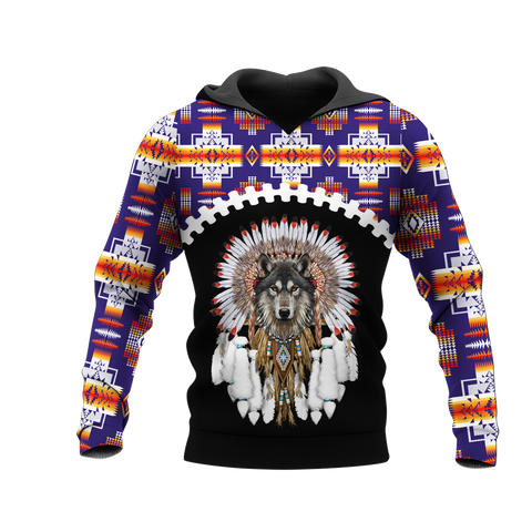 Powwow StoreHD0012272 Pattern Native Pride 3D Hoodie