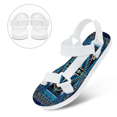 Powwow StoreGBNAT00083 Pattern Native American Open Toes Sandals