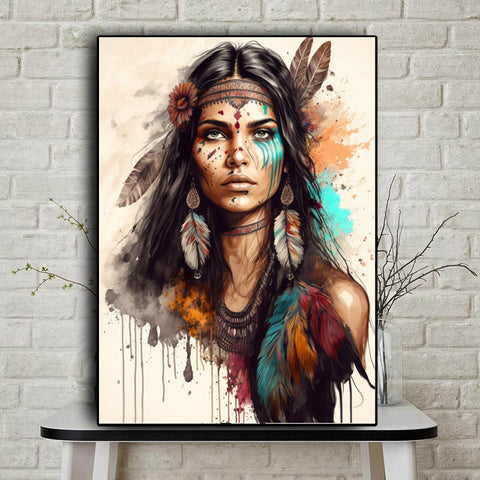 Powwow StoreCV20 The Girl Native American Canvas