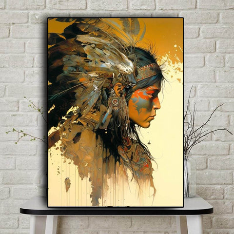 Powwow StoreCV22 The Girl Native American Canvas