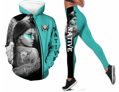Powwow Store gb nat00440 native girl hoodie legging set hoodie legging set