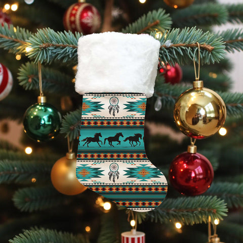 20190522_M07 Native American Single Christmas Sock With Plush Cuff