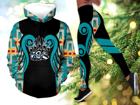 Powwow StoreHLS0012109 Pattern Native 3D Hoodie Legging Set
