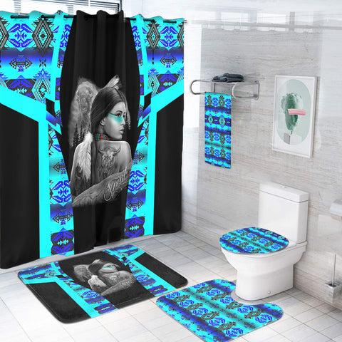 Powwow StoreBS000231 Pattern Native American Bathroom Set