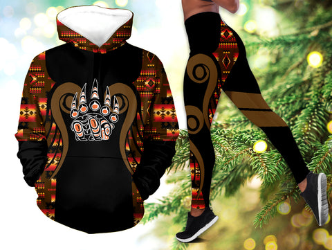 Powwow StoreHLS0012114 Pattern Native 3D Hoodie Legging Set