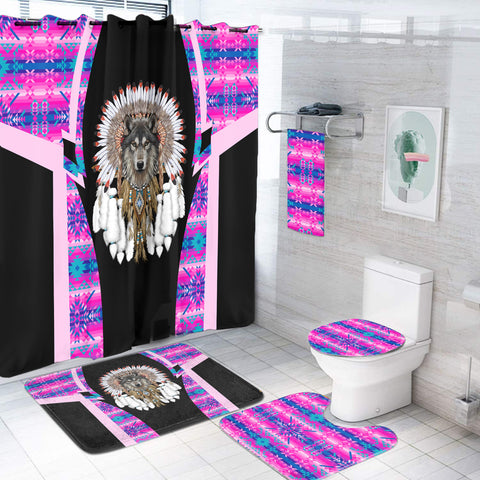 Powwow StoreBS000229 Pattern Native American Bathroom Set