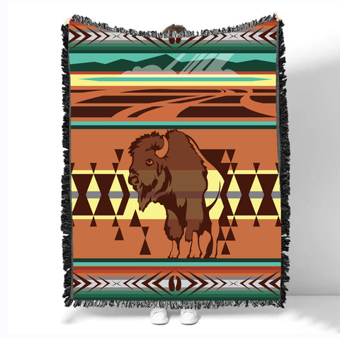 Powwow StoreGBNAT00024 Pattern Native Woven Blanket