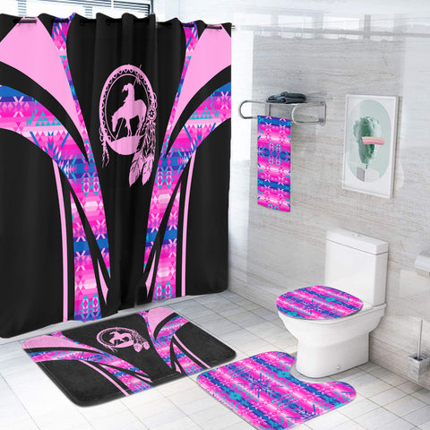 Powwow StoreBS000225 Pattern Native American Bathroom Set