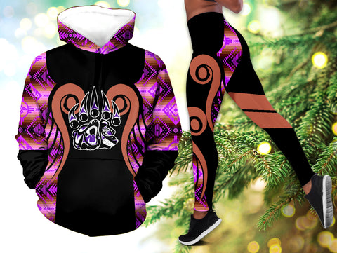 Powwow StoreHLS0012122 Pattern Native 3D Hoodie Legging Set