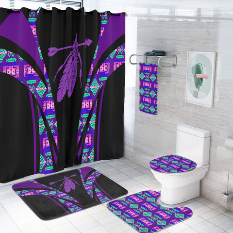Powwow StoreBS000244 Pattern Native American Bathroom Set