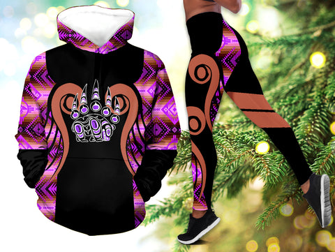 Powwow StoreHLS0012124 Pattern Native 3D Hoodie Legging Set