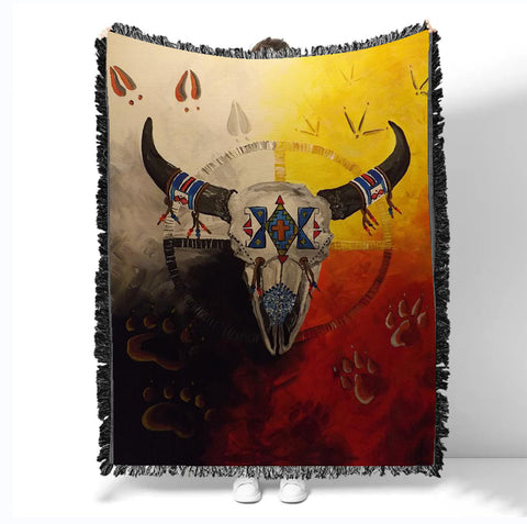Powwow StoreGBNAT00025 Pattern Native Woven Blanket