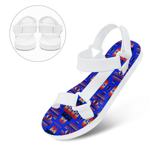 Powwow StoreGBNAT0004606 Pattern Native American Open Toes Sandals