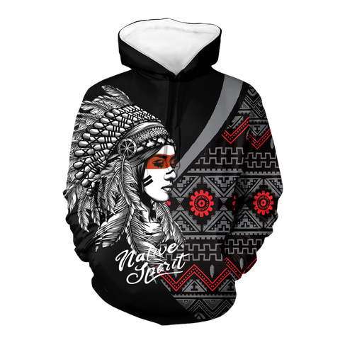 Powwow StoreHD0012314 Pattern Native Pride 3D Hoodie