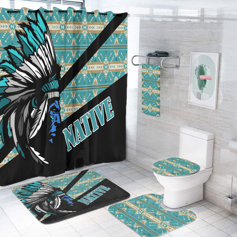 Powwow StoreBS000252 Pattern Native American Bathroom Set