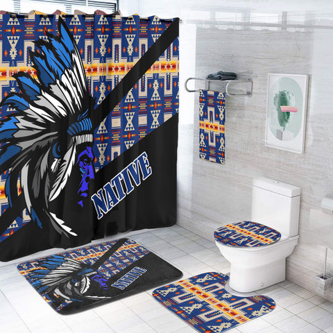 Powwow StoreBS000253 Pattern Native American Bathroom Set