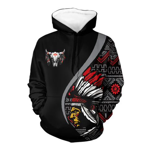 Powwow StoreHD0012315 Pattern Native Pride 3D Hoodie