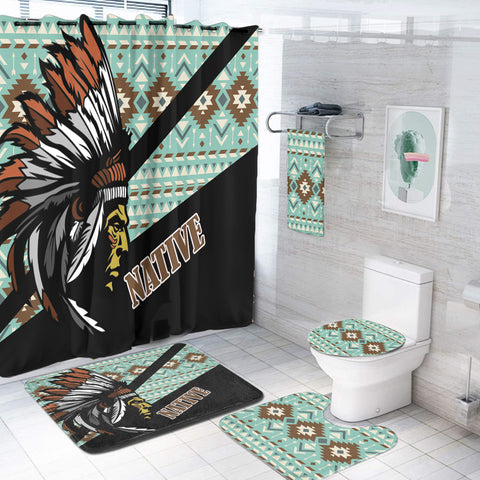 Powwow StoreBS000261 Pattern Native American Bathroom Set